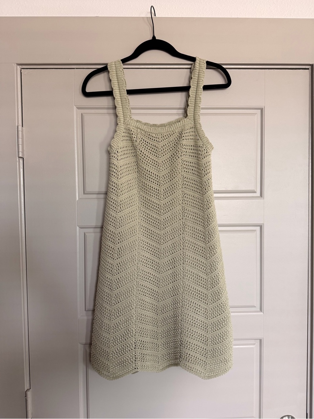 a new day Cream Crochet Midi Sundress